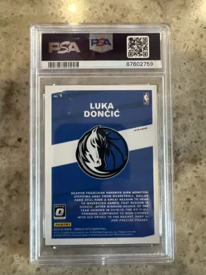 2019 Panini Donruss Optic Luka Doncic My House Holo #1 PSA10 back