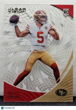 Trey Lance 2021 Panini Chronicles Clear Vision Acetate RC #3 front