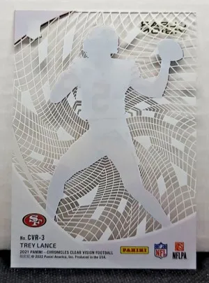 Trey Lance 2021 Panini Chronicles Clear Vision Acetate RC #3 back