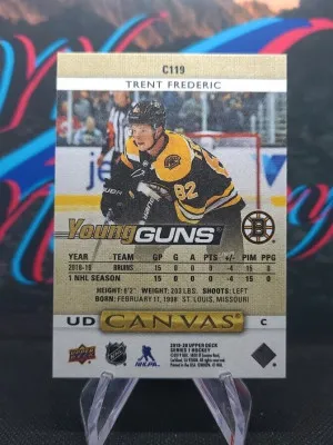 Trent Frederic 2019-20 Upper Deck Young Guns Canvas #119 back