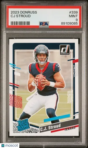2023 Panini Donruss CJ Stroud #339 Base Set PSA 9 front