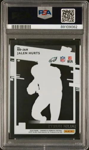 2020 Panini Chronicles Clearly Donruss Rated Rookies Jalen Hurts #RRJAH PSA 9 back