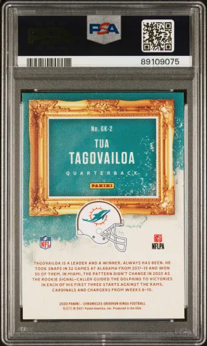 2020 Panini Chronicles Gridiron Kings Tua Tagovailoa #GK2 Insert PSA 9 back