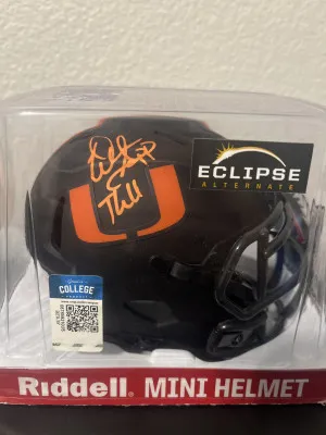 Warren Sapp signed mini helmet front