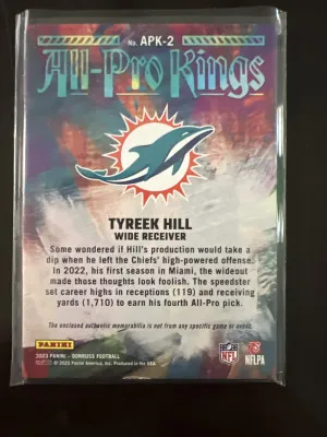 2023 Donruss Tyreek Hill All-Pro Kings /399 back