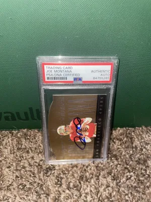 1995 Upper Deck Solutes #JM1 Joe Montana PSA Authentic Auto front