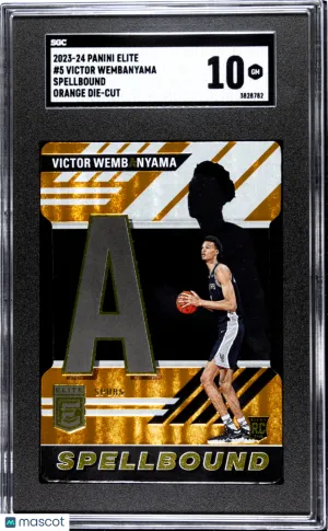 2023-24 Panini Elite Victor Wembanyama #5 Rookie SGC 10 San Antonio Spurs front