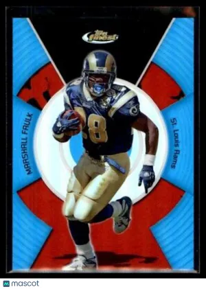 Marshall Faulk 2005 Finest Blue Refractor HOF 79/299 #78 St. Louis Rams front