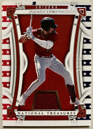 Jordan Lawler Patch 2023 Panini National Treasures /49 Arizona Diamondbacks front