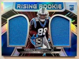 2021 Panini Spectra Terrace Marshall Jr Rising Rookie #RRM-TM /75 Dual Patch front