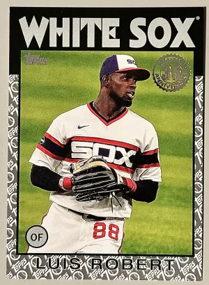 2021 Topps Luis Robert 35th Anniversary Platinum /70 86B-75 Chicago White Sox front