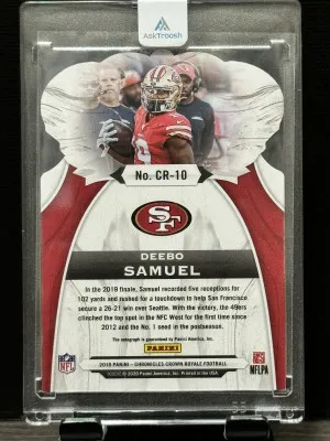 2019 Panini Chronicles Crown Royal Deebo Samuel #CR-10 Insert back