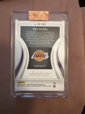 2022-2023 Panini Immaculate Collection PAU GASOL #SS-PAU back