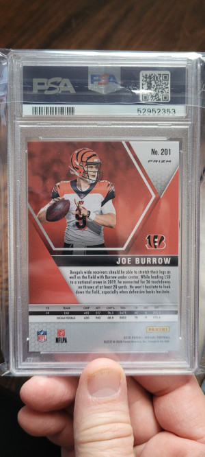 2020 Mosaic Joe Burrow Silver back