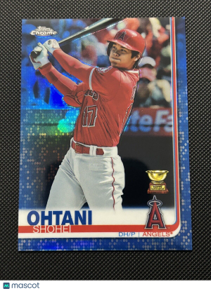 Shohei Ohtani 2019 Topps Chrome #1 Blue Refractor /150 Rookie Cup Dodgers Angels front
