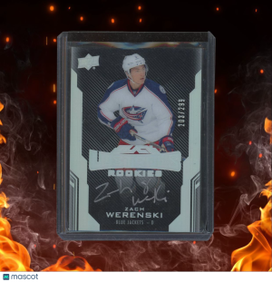 2016-17 Upper Deck Black Zach Werenski Lustrous Rookie Auto 203/299 #57 front