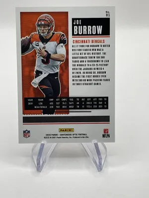 2020 Contenders Optic Joe Burrow Rookie Ticket #81 Cincinnati Bengals RC 🔥 back