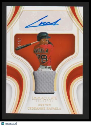 2023 Panini Immaculate Collection #IMS-CR Ceddanne Rafaela RPA #/99 front
