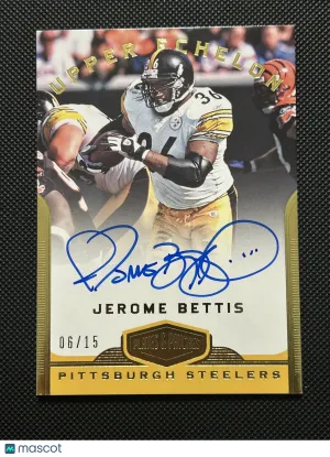 Jerome Bettis 2018 Plates & Patches Upper Echelon Autographs/15 Steelers #UEJB front
