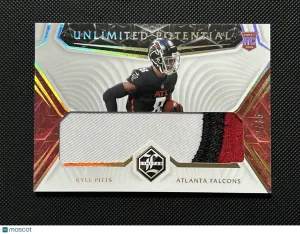 Kyle Pitts 2021 Panini Limited 12/35 SP RC Unlimited Potential #UP-KP Falcon front