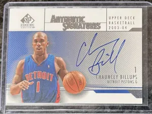2003-04 Upper Deck SP Authentic Chauncey Billups Autograph front