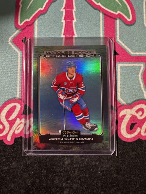 2022-23 O-Pee-Chee Platinum #299 Juraj Slafkovsky Aquamarine Rookie /149 RC front