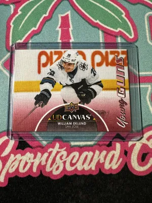 2021-22 Upper Deck Series 2 William Eklund Young Guns Canvas Rookie RC front
