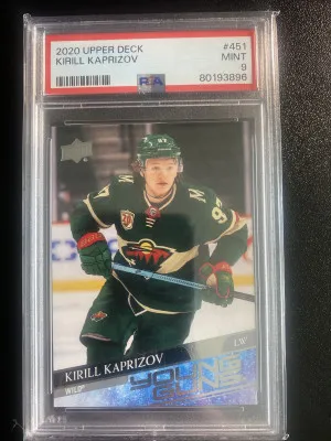 Kirill Kaprizov 20-21 UD S2 Young Guns PSA 9 front