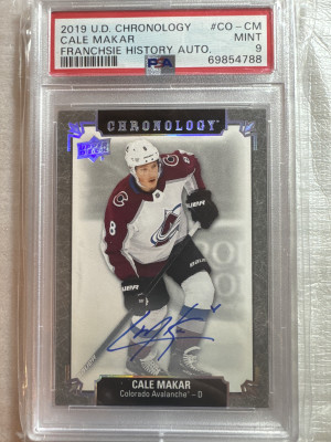 Cale Makar Chronology Auto PSA 9 POP 4 … none higher front