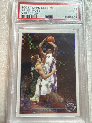 SET BREAK - 2003 Topps Chrome Jalen Rose 
 Xfractor /220 LEBRON ROOKIE SET front