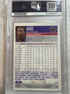 SET BREAK - 2003 Topps Chrome Jalen Rose 
 Xfractor /220 LEBRON ROOKIE SET back