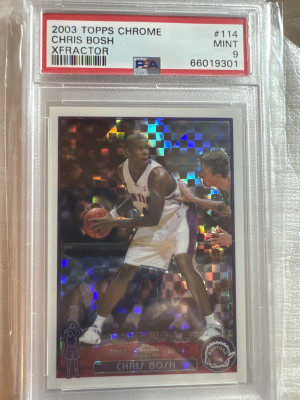 SET BREAK - 2003 Topps Chrome Chris Bosh Xfractor /220 LEBRON ROOKIE SET front
