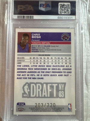 SET BREAK - 2003 Topps Chrome Chris Bosh Xfractor /220 LEBRON ROOKIE SET back