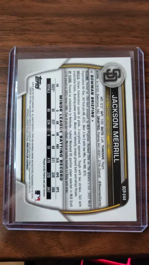 Jackson Merrill BCP-244 - Bowman Chrome back