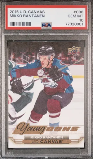 Mikko Rantanen Young Guns Canvas PSA 10 front