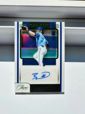 2022 Panini Three and Two Bobby Witt Jr. Day One Auto RC /5 front