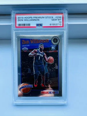 2019 hoops premium stock zion williamson psa 10 front