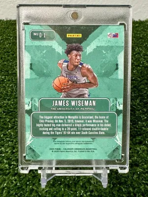 2020-21 COLLEGIATE CHRONICLES DOWNTOWN ROOKIE JAMES WISEMAN RC CASE HIT SSP back