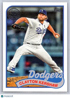 2024 Topps: 1989 35th Anniversary #89B-57 Clayton Kershaw Los Angeles Dodgers front