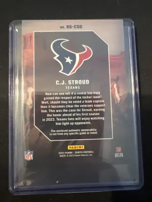 2023 Zenith CJ Stroud Rookie Stallions back