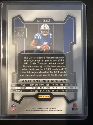 2023 Prizm Anthony Richardson back