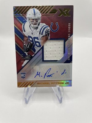 2020 Panini XR Michael Pittman Rookie Patch Auto /75 front