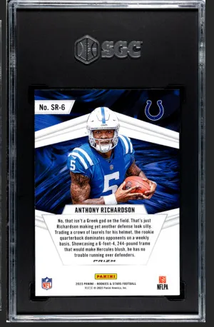 2023 Rookies & Stars Anthony Richardson Stellar Rookies Red Plaid back