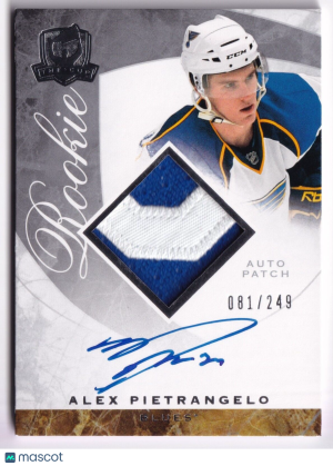 2008-09 The Cup Alex Pietrangelo RC Rookie Auto Patch RPA #135 081 /249 front