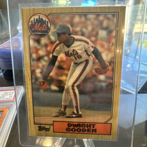 1987  Topps #130 Dwight Gooden New York Mets TIFFANY RARE AF back
