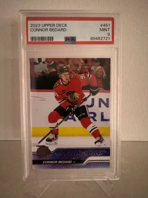 Connor Bedard Young Guns PSA 9 front