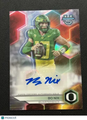 Bo Nix 2023 Bowmans Best University Refractor Rookie Auto RC #BOA-BN SA3 front