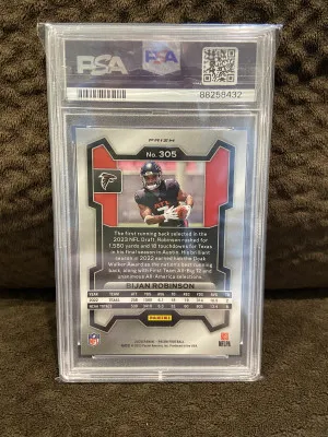 2022 Bijan Robinson Prizm Silver PSA 10 back