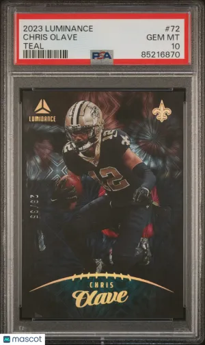 2023 Panini Luminance Chris Olave #72 Insert PSA 10 POP 1 front