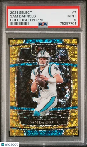 2021 Panini Select Sam Darnold #7 Insert PSA 9 pop 2 front
